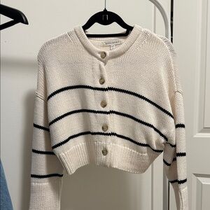 Banana republic cropped knit sweater striped